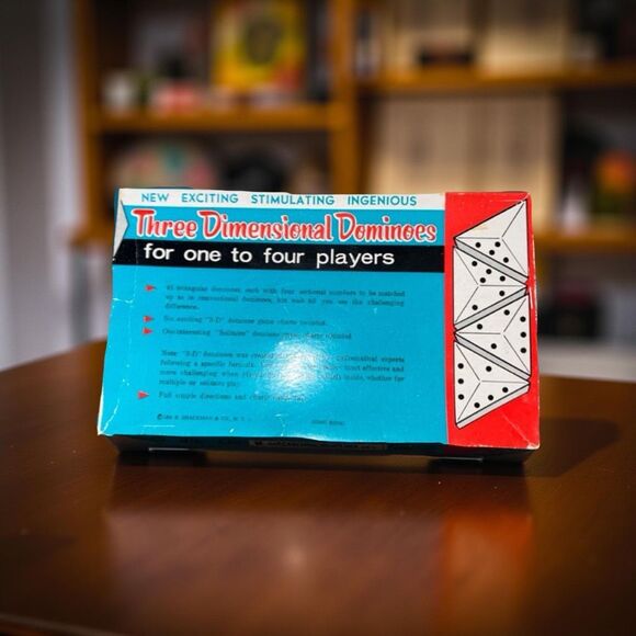 Vintage Three Dimensional Dominoes Game - Picture 1 of 6